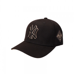 MLB美职棒棒球帽 NY洋基队鸭舌帽金丝边可调节帽子